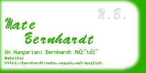 mate bernhardt business card